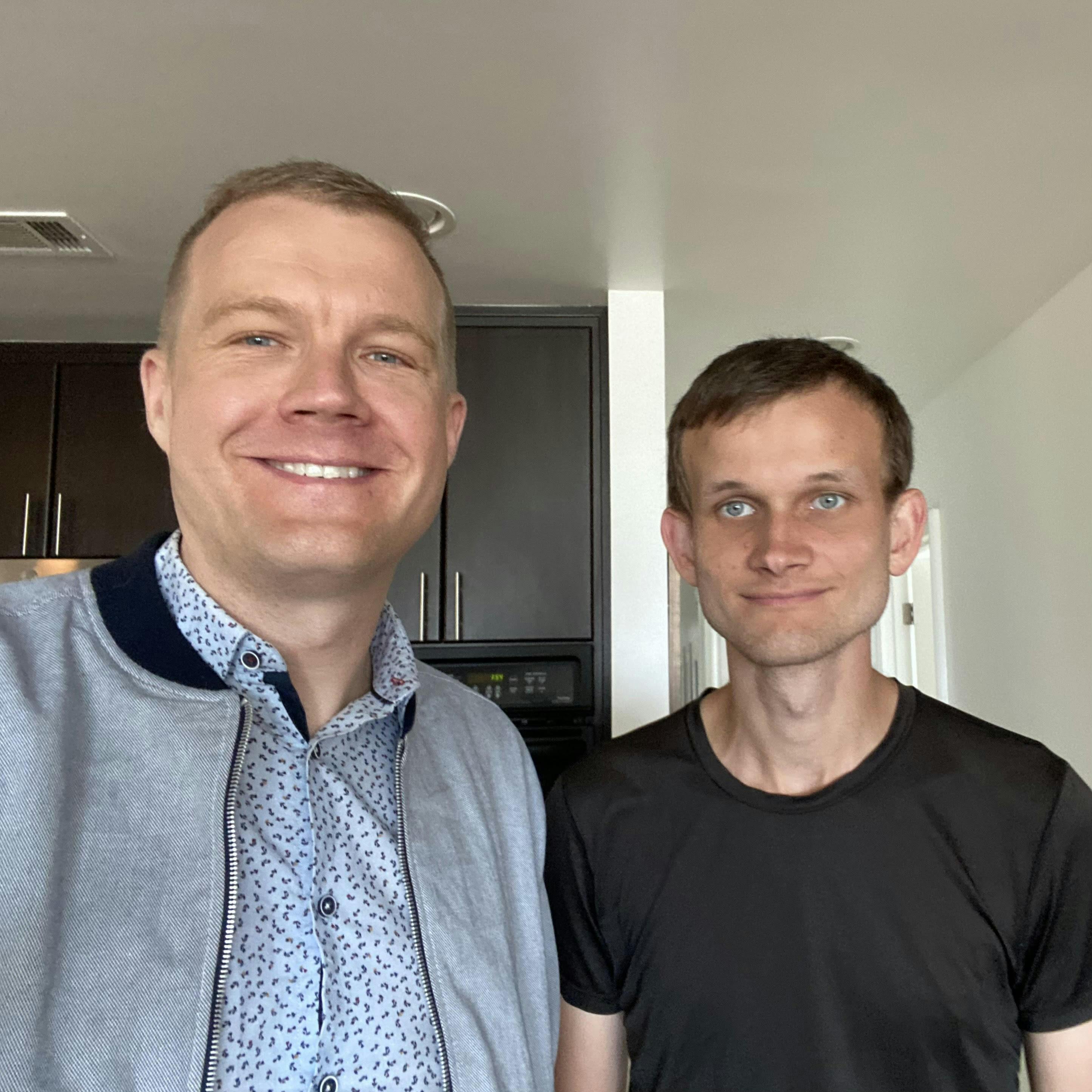 Me and Vitalik Butern, founder of Ethereum